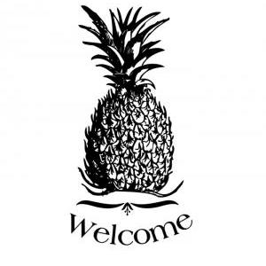 Wall Decal Pineapple Welcome Vinyl Wall Decal..
