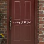 Happy Fall Yall Removeable Vinyl Door Decal 22205