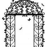 Gazebo With Vines Birds Butterflies And..