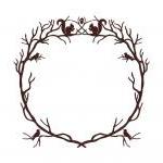 Monogram Woodland Branch Wreath With Squirrels And..