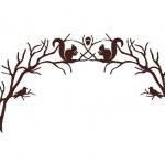 Wall Decal Woodland Branch Arch With Squirrels And..