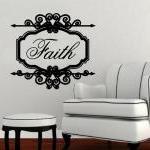 Faith Vintage Look Sign Frame Vinyl Wall Decal..