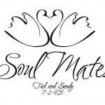 Soul Mates With Swans Vinyl Wall Decal 22146