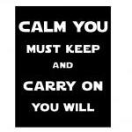 Calm You Must Keep Carry On You Will Vinyl Wall..