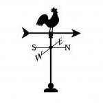 Weather Vane With Rooster Vinyl Wall Decal 22152