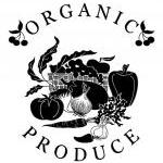 Wall Decal Organic Produce Sign With Vegetables..