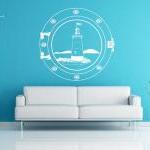 Nautical Wall Decal Lighthouse In A Porthole 22095