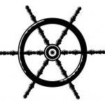 Nautical Ships Wheel Vinyl Wall Decal 22093