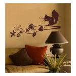 Wall Decal Tree Branch With Squirrel Woodland..
