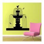 Wall Decal Fountain With Statues Dragonflies And..