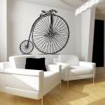 Wall Decal Antique Bicycle Large Vinyl Wall Decal..