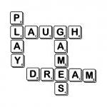 Wall Decal Scrabble Tile Dream Laugh Play Games..
