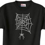 Rhinestone Transfer Spider Web With Spider Iron On..