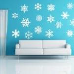 Removeable Snow Flakes Vinyl Wall Decals 22234