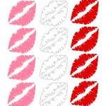 Lips Set Of 12 Lips Valentines Day Decor..