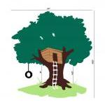 Tree House With Tire Swing Large Nursery Playroom..