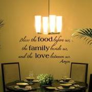 Wall Decal Bless the Food Family Love Vinyl Wall Decal 22195