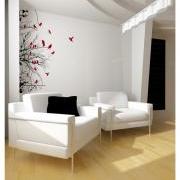 Tree Branches with Birds Left Sided Vinyl Wall Decal 22111