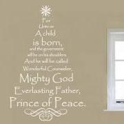 Wall Decal Scripture Christmas Tree Vinyl Wall Decal 22134