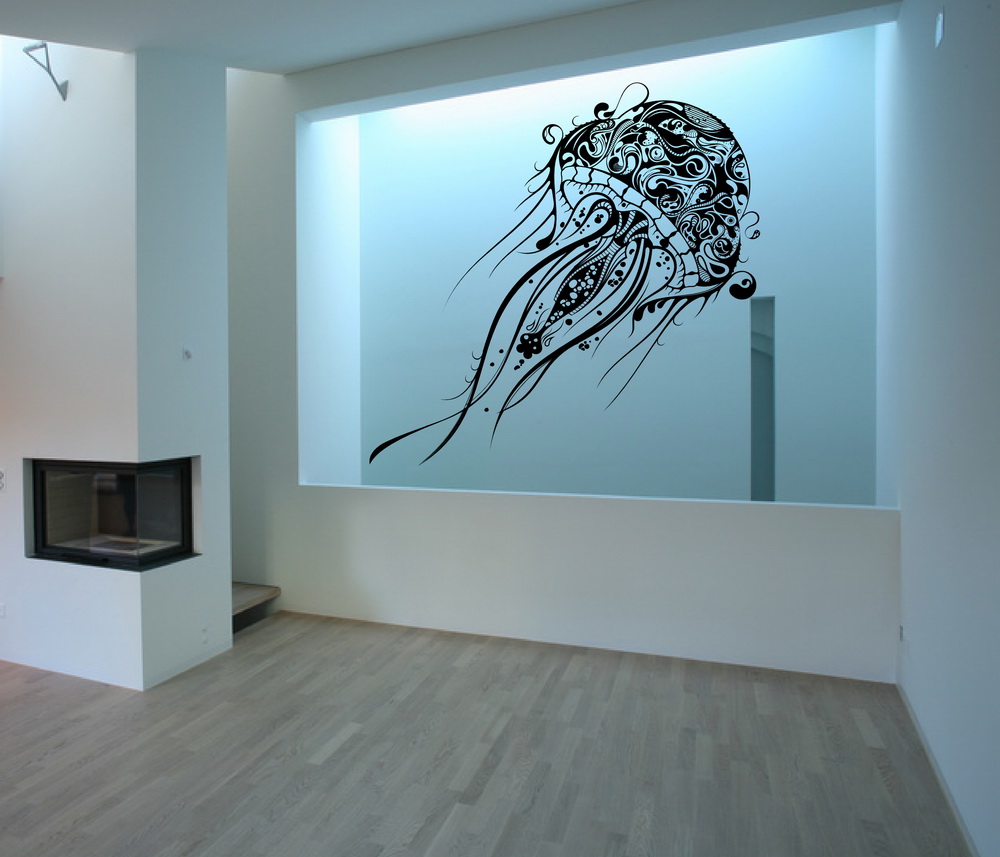Abstract Jellyfish Extra Large Vinyl Wall Decal 40"w X 71.5"h 22085