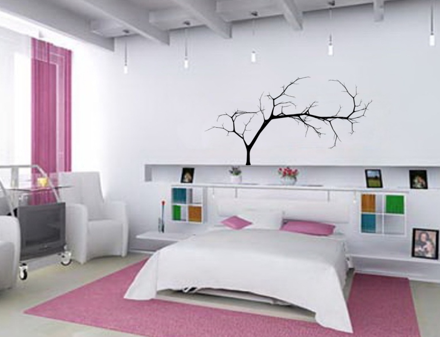 Bare Tree Style 4 Small 44"wx22"h Vinyl Wall Decal 22224