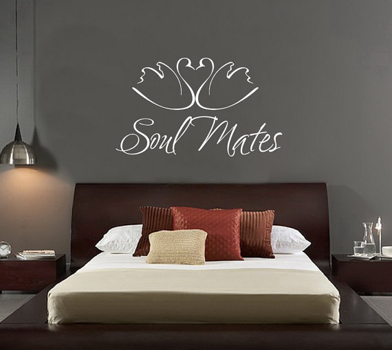 Soul Mates With Swans Vinyl Wall Decal 22146