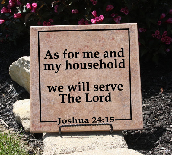 Bible Scripture Vinyl As For Me And My Household We Will Serve The Lord Tile Or Wall Decal 22002