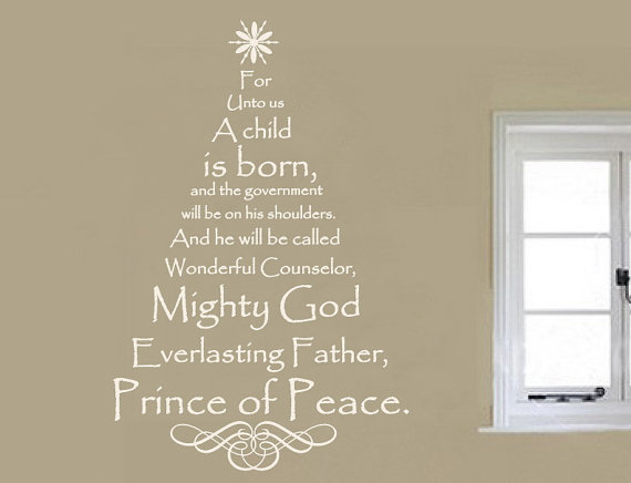 Wall Decal Scripture Christmas Tree Vinyl Wall Decal 22134