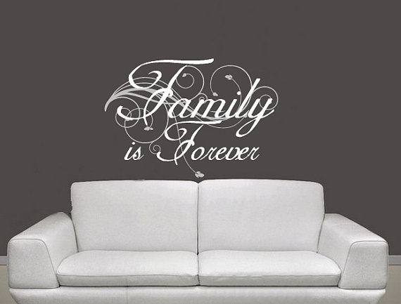 Wall Decal Family Is Forever With Swirl Vines And Leaves 22176