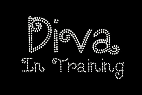 Rhinestone Diva In Training Iron On Transfer 34034